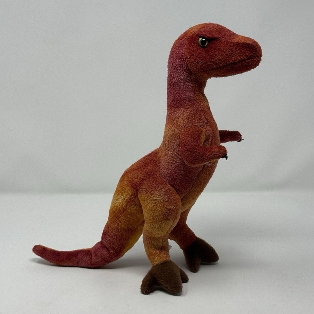 Douglas Cuddle Toys Orange Reddish Velociraptor Growling 2018 12 inches tall
